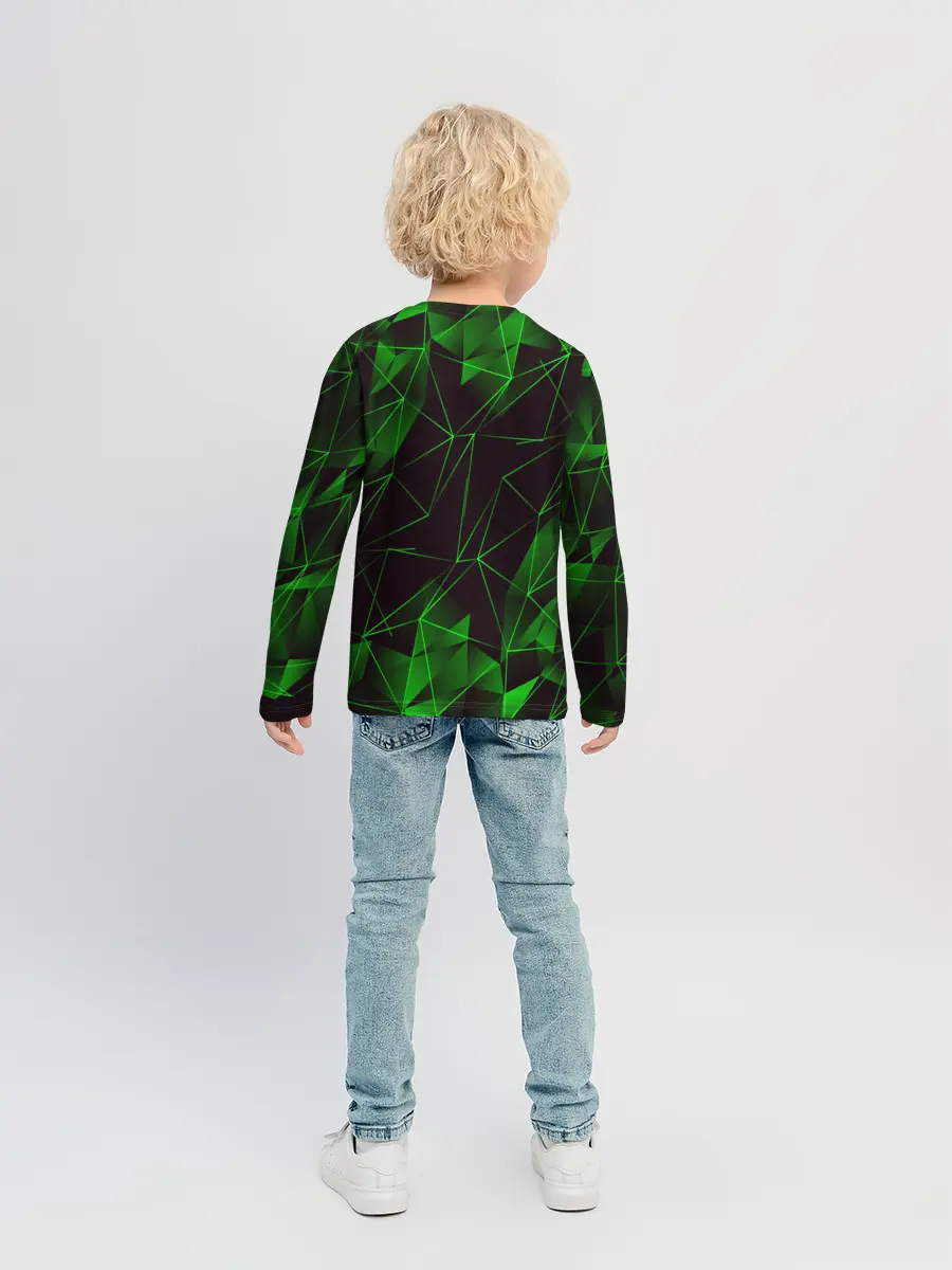 Детский лонгслив / GREEN STRIPES | ЗЕЛЕНАЯ ГЕОМЕТРИЯ