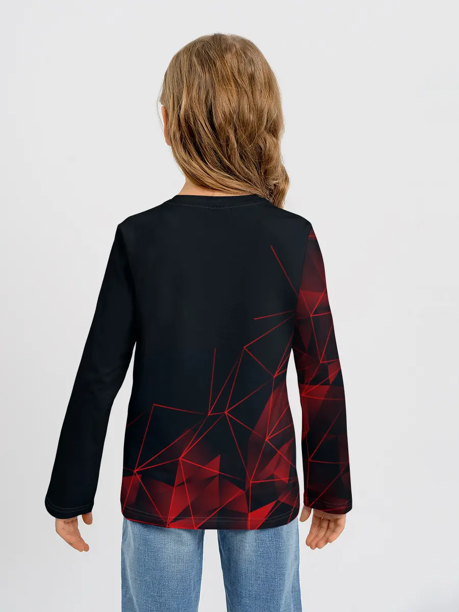 Детский лонгслив / RED STRIPES | КРАСНАЯ ГЕОМЕТРИЯ