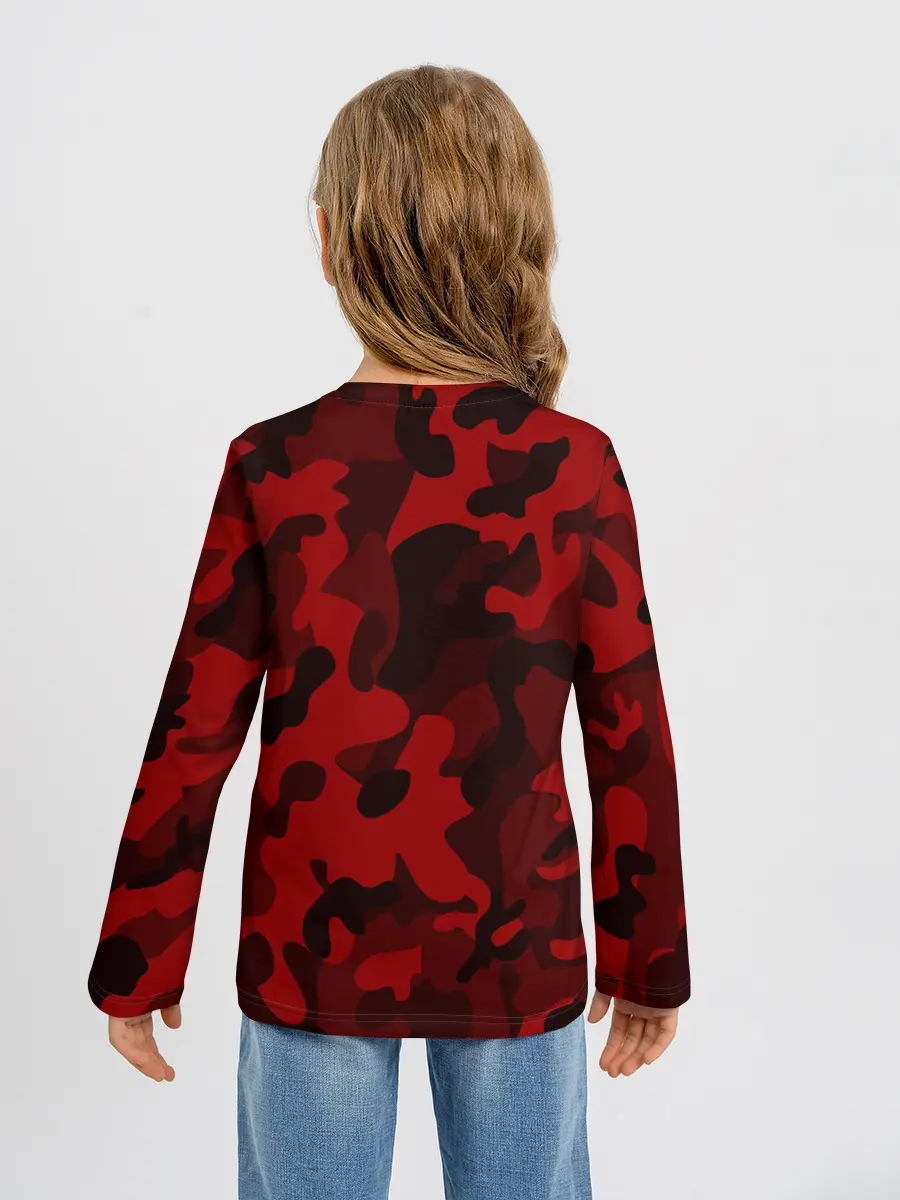 Детский лонгслив / RED MILITARY | КРАСНЫЙ КАМУФЛЯЖ
