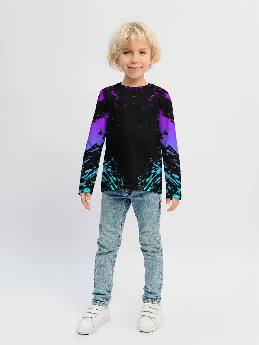 Детский лонгслив / НЕОНОВЫЕ БРЫЗГИ