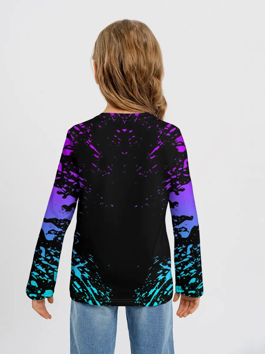 Детский лонгслив / НЕОНОВЫЕ БРЫЗГИ