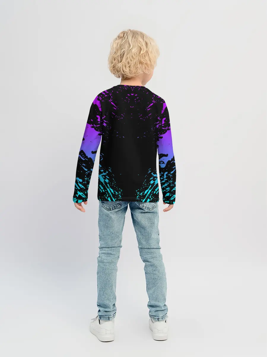Детский лонгслив / НЕОНОВЫЕ БРЫЗГИ