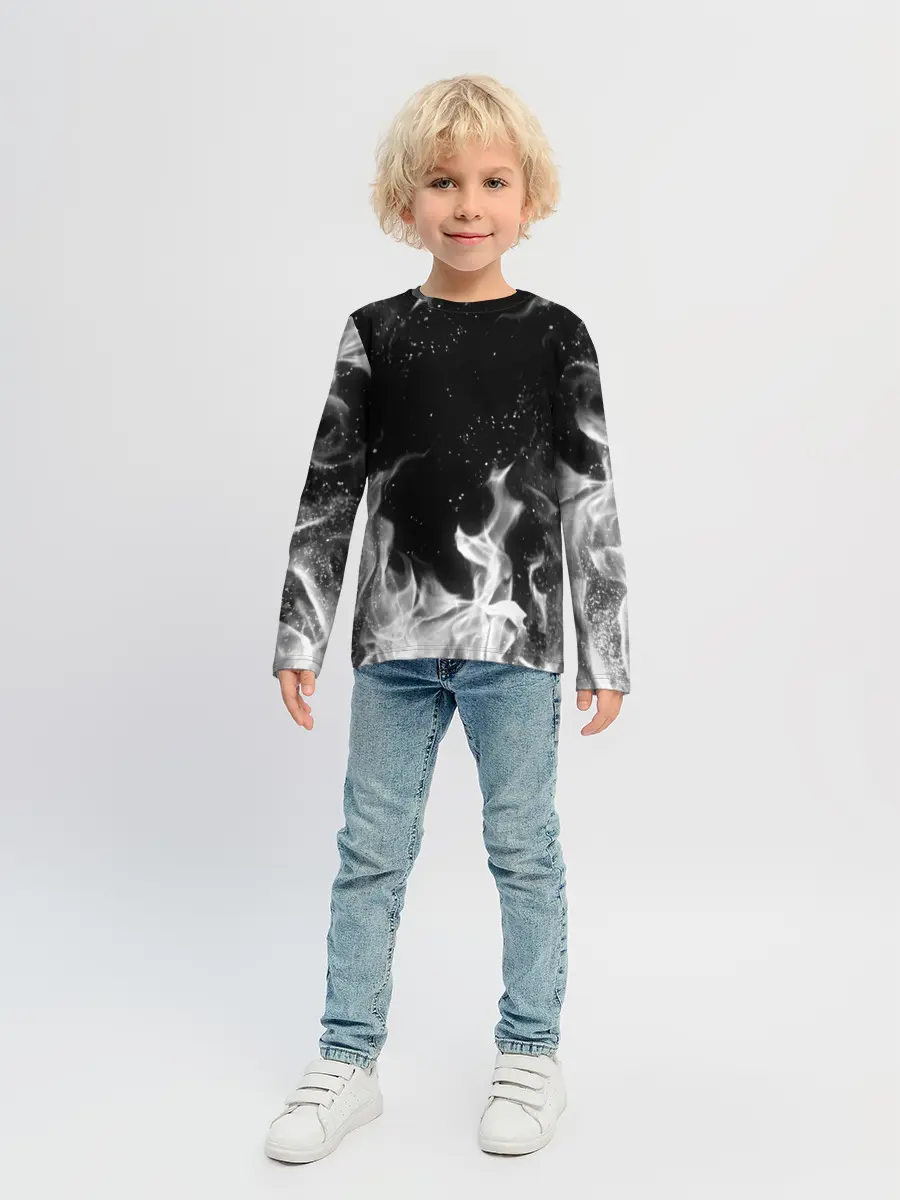 Детский лонгслив / БЕЛЫЙ ОГОНЬ | WHITE FIRE