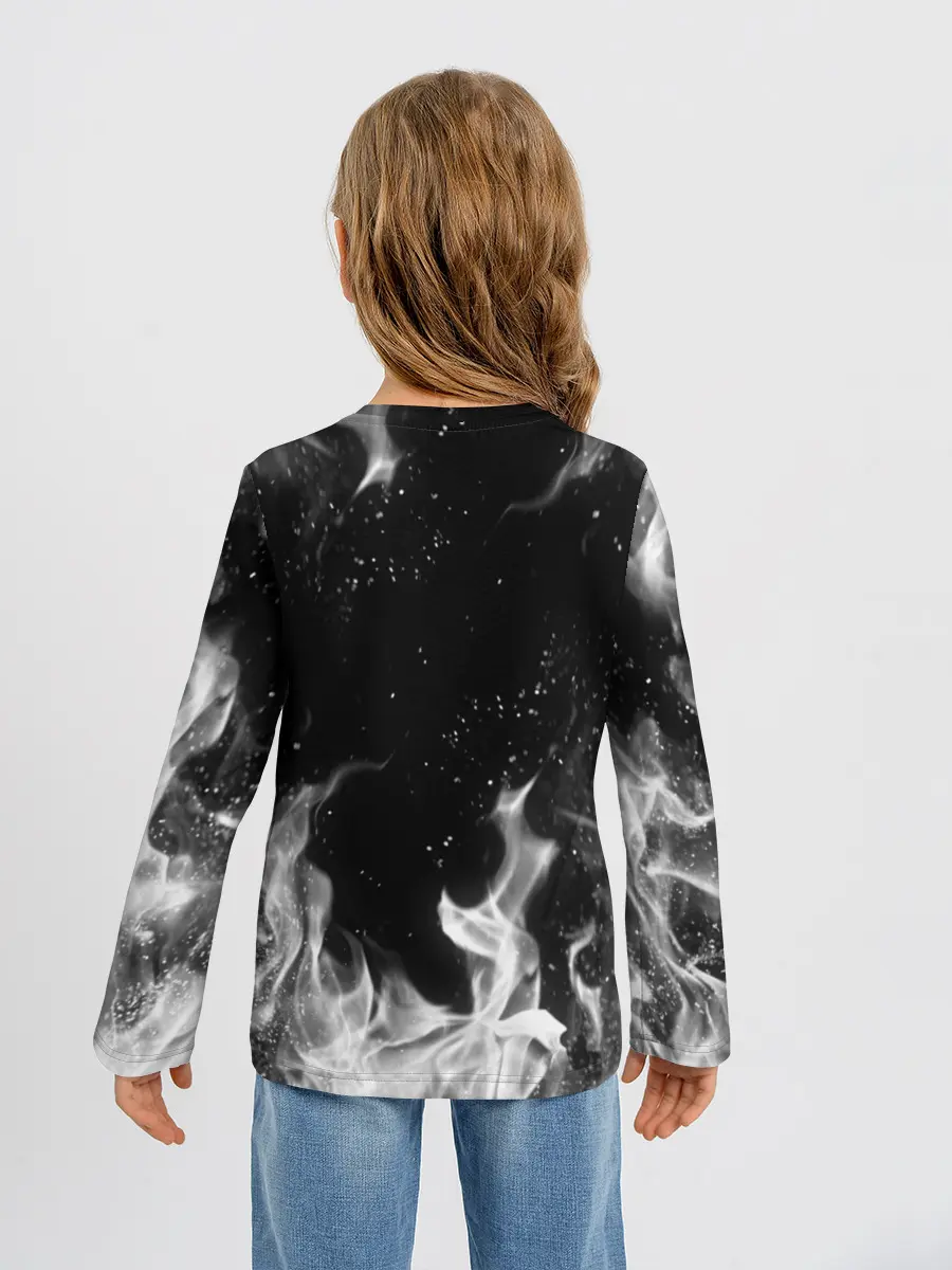 Детский лонгслив / БЕЛЫЙ ОГОНЬ | WHITE FIRE