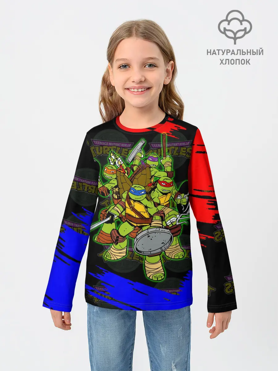 Детский лонгслив / Черепашки Ниндзя