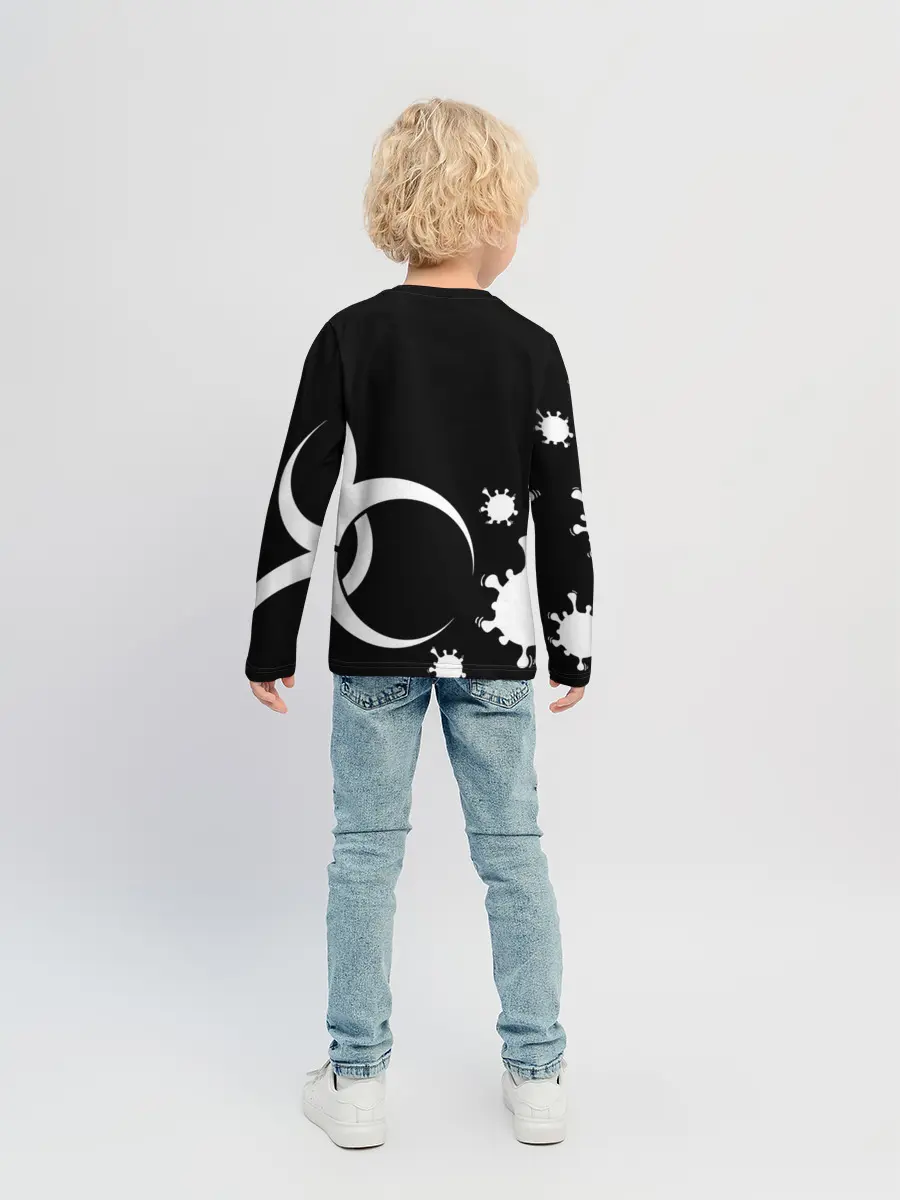 Детский лонгслив / Не трогай меня COVID-19