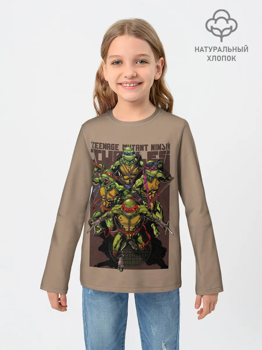 Детский лонгслив / Черепашки-ниндзя
