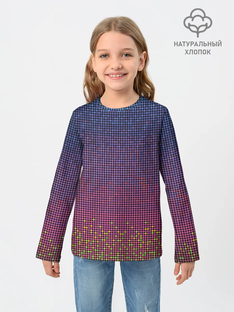 Детский лонгслив / Ретро узор