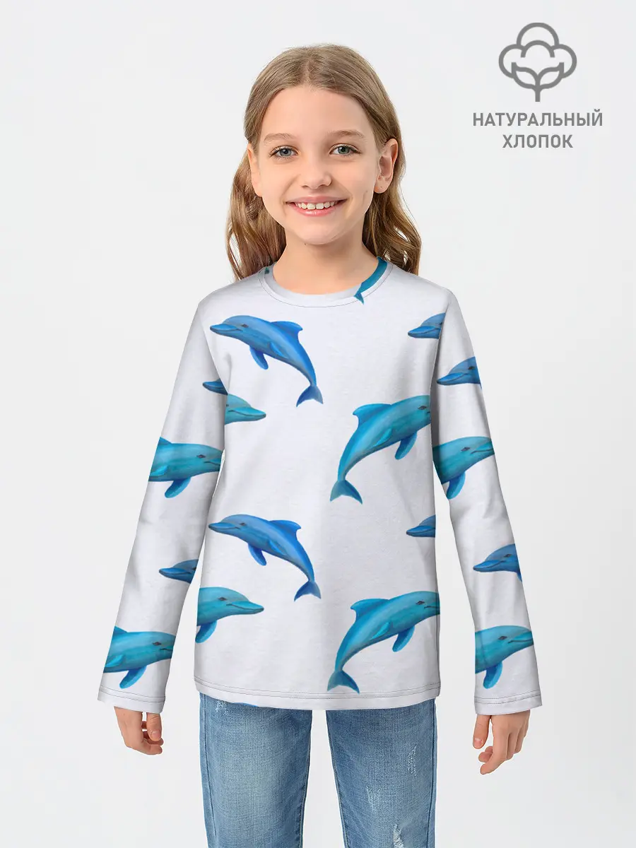 Детский лонгслив / Рай для дельфина