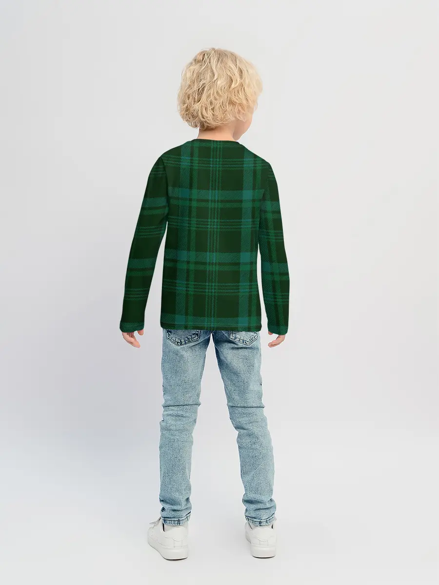 Детский лонгслив / Котёнок в пледе