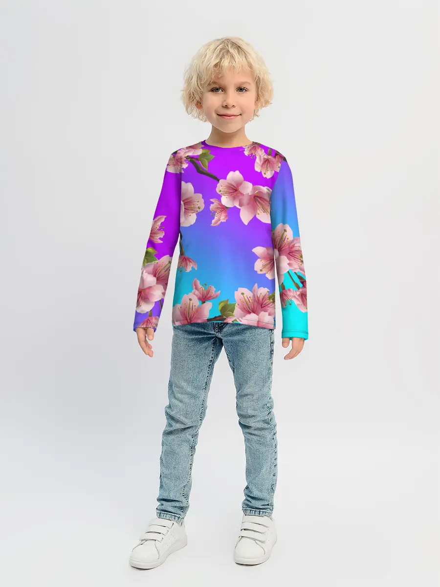 Детский лонгслив / САКУРА ВИШНЯ
