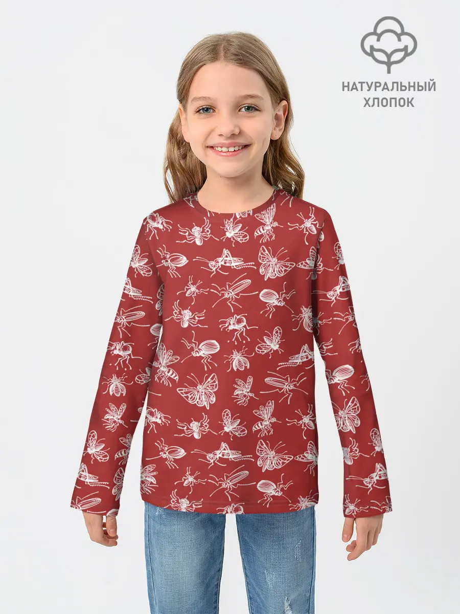 Детский лонгслив / Насекомые
