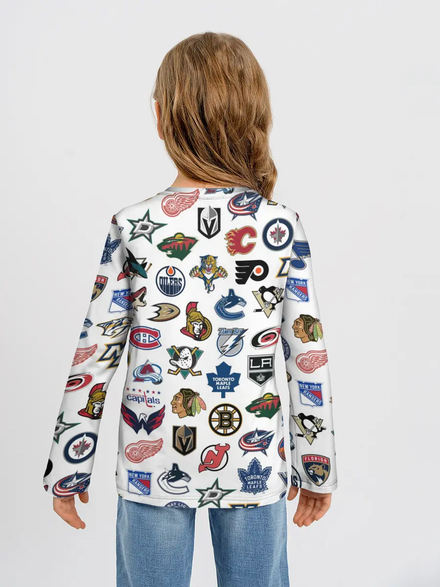 Детский лонгслив / Логотипы НХЛ