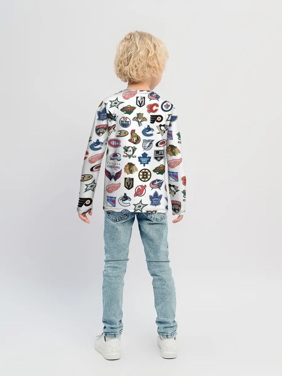 Детский лонгслив / Логотипы НХЛ