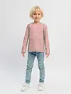Детский лонгслив / Шотландка Розовая