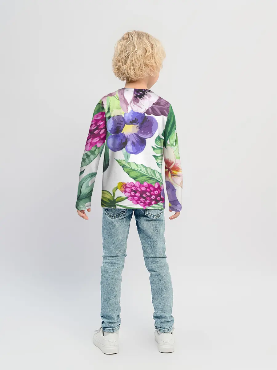 Детский лонгслив / Цветы