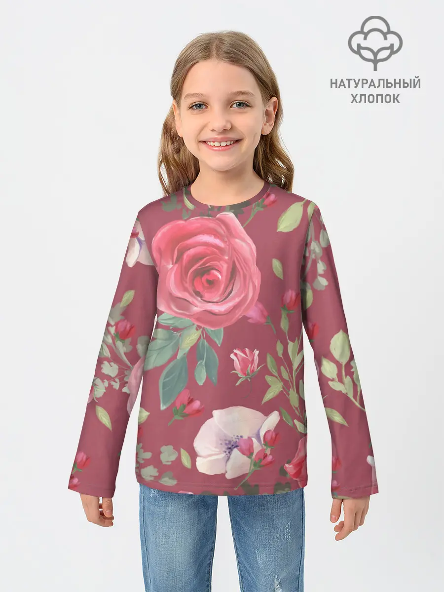 Детский лонгслив / rose