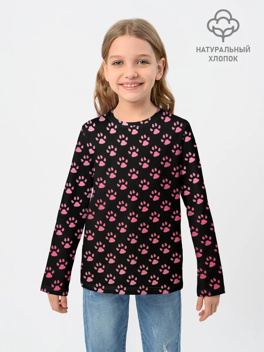 Детский лонгслив / Лапки