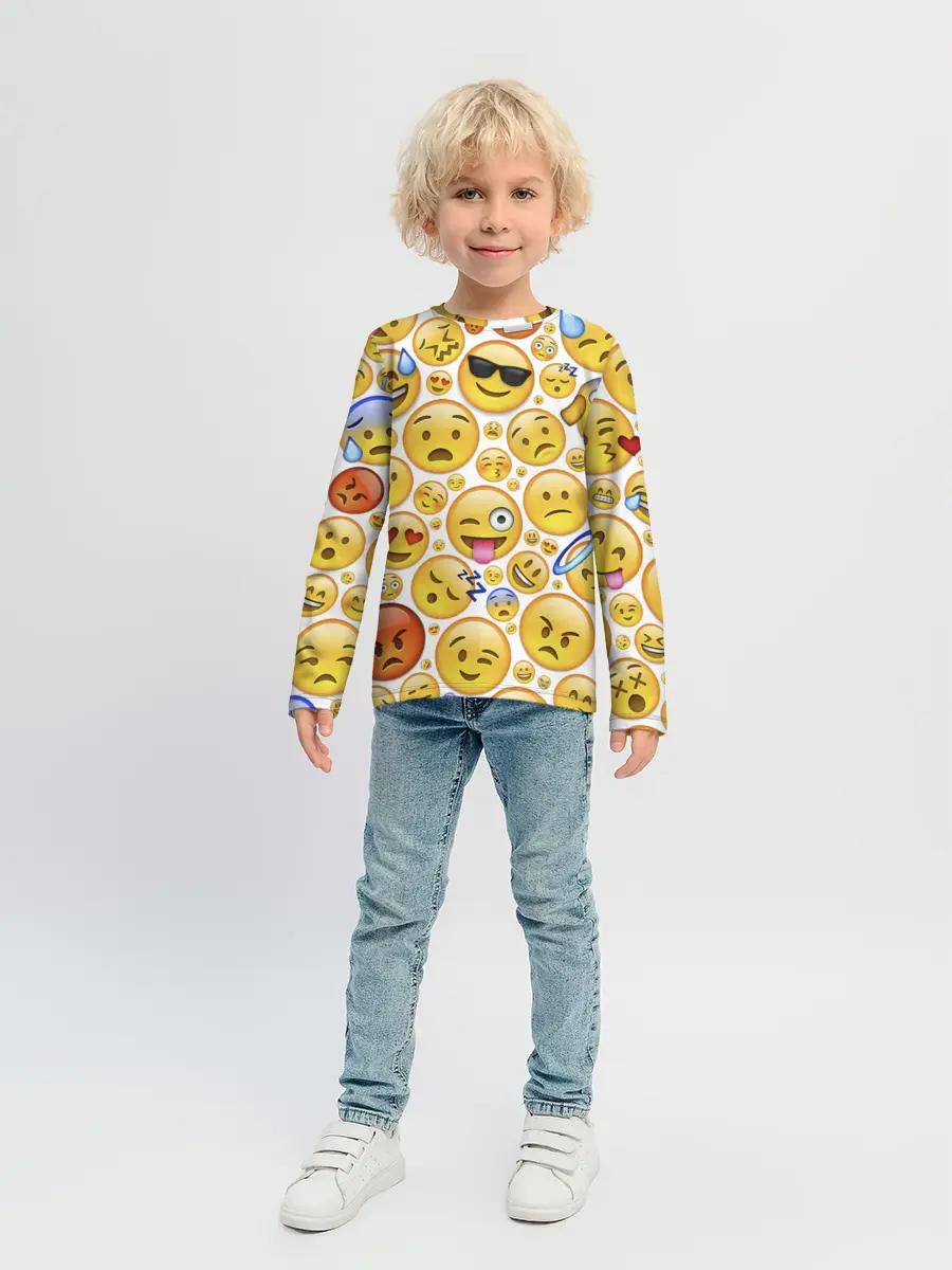 Детский лонгслив / Смайлы.