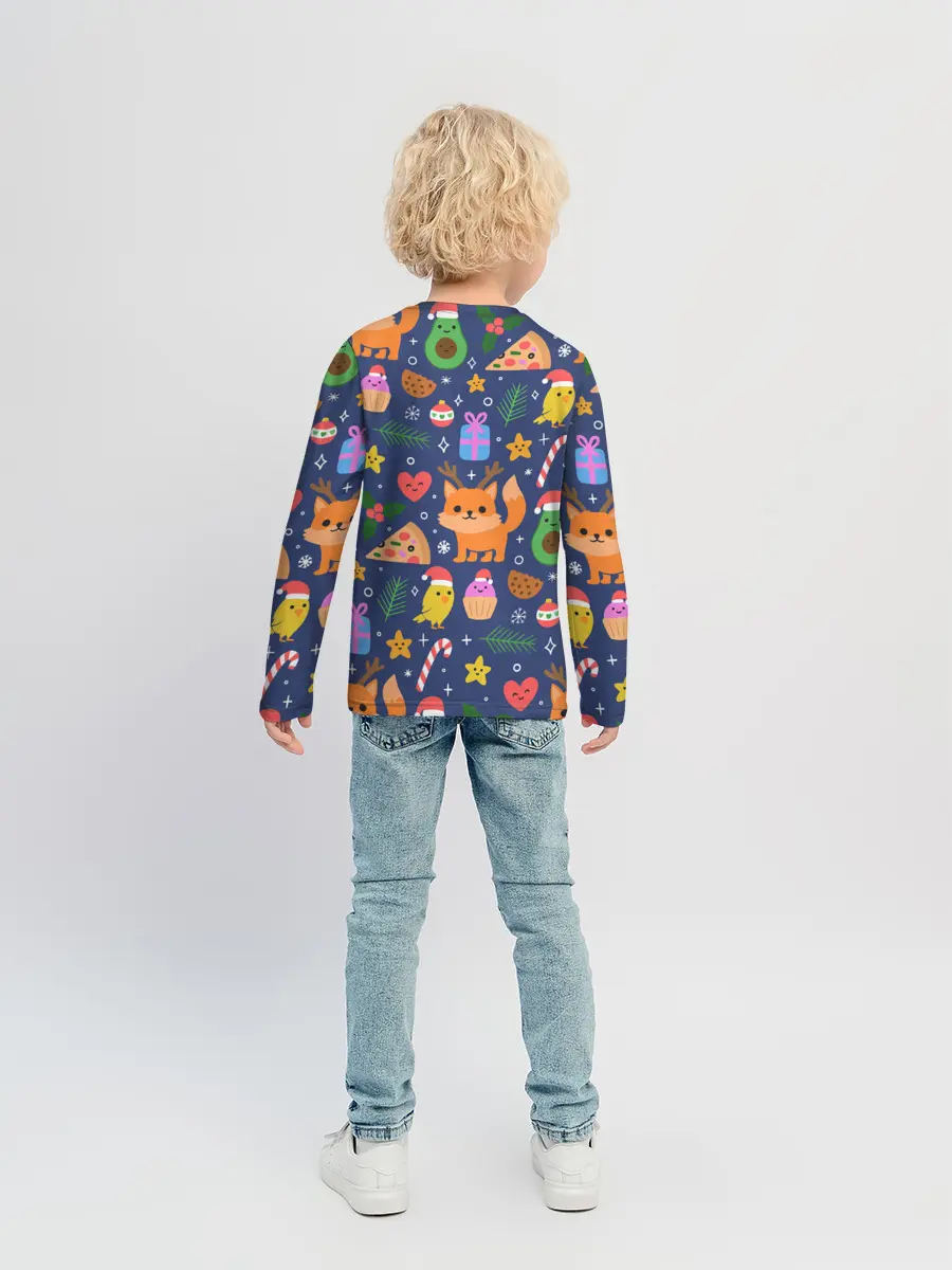 Детский лонгслив / Новогодний макет