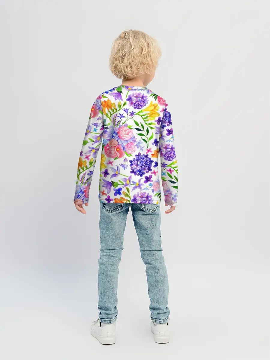 Детский лонгслив / Весенняя пора | Акварель