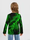 Детский лонгслив / МОЛНИЯ GREEN NEON
