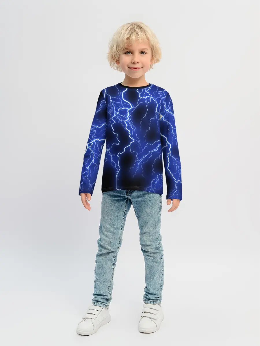 Детский лонгслив / МОЛНИЯ NEON