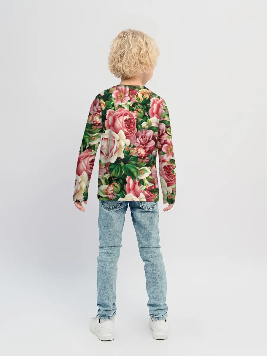 Детский лонгслив / ЦВЕТЫ / FLOWERS / 8 МАРТА