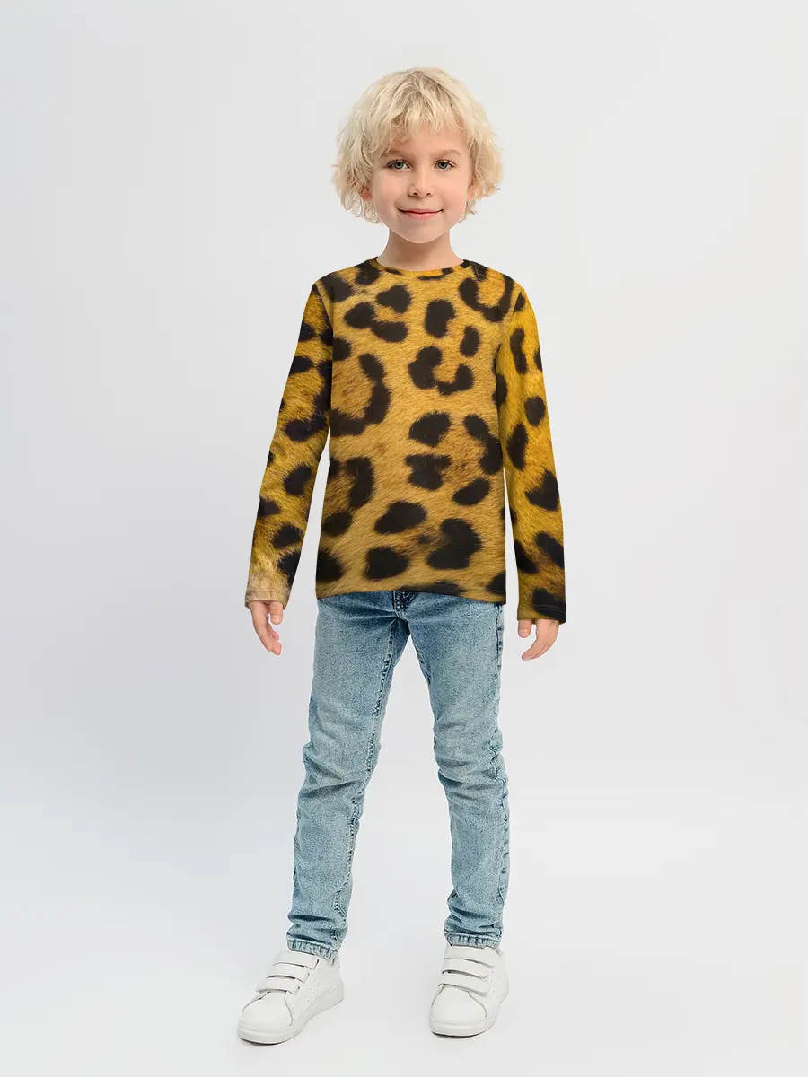 Детский лонгслив / Леопард