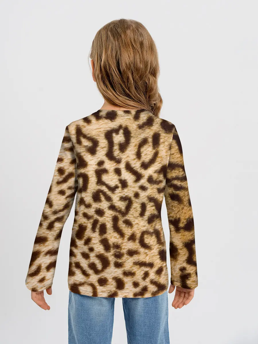 Детский лонгслив / Леопард