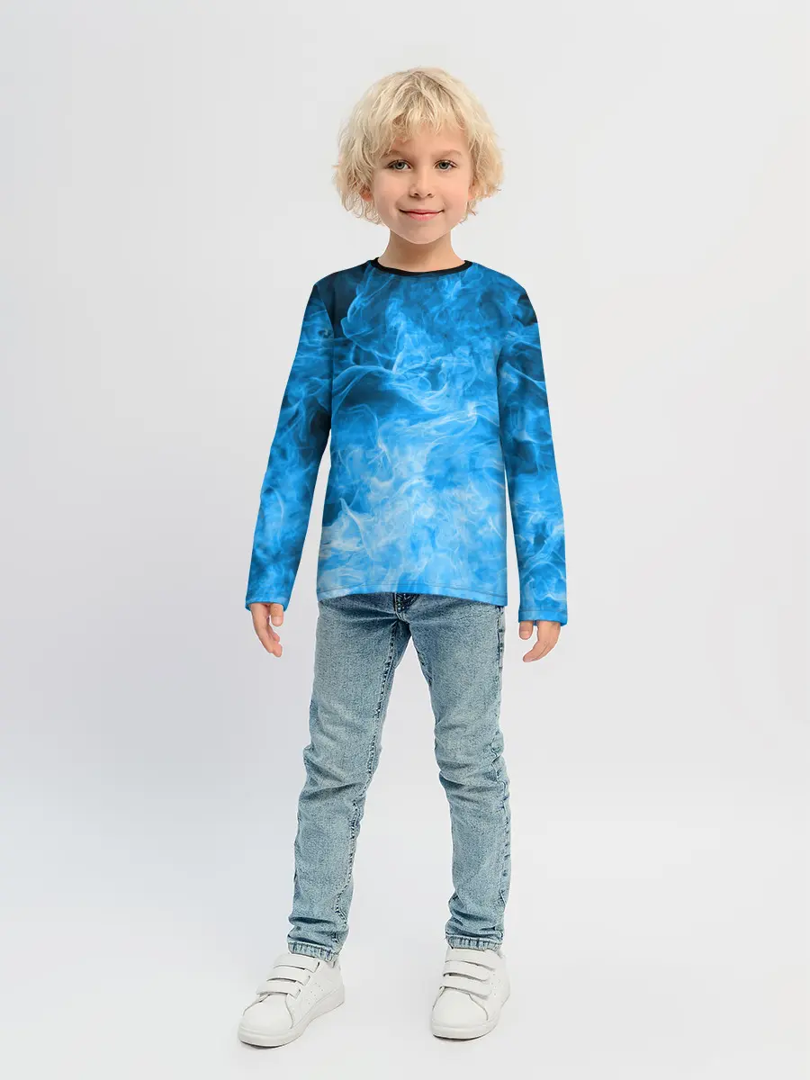 Детский лонгслив / ОГОНЬ BLUE