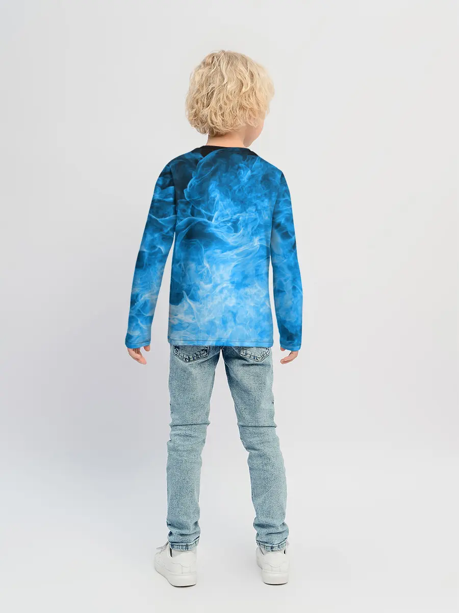 Детский лонгслив / ОГОНЬ BLUE