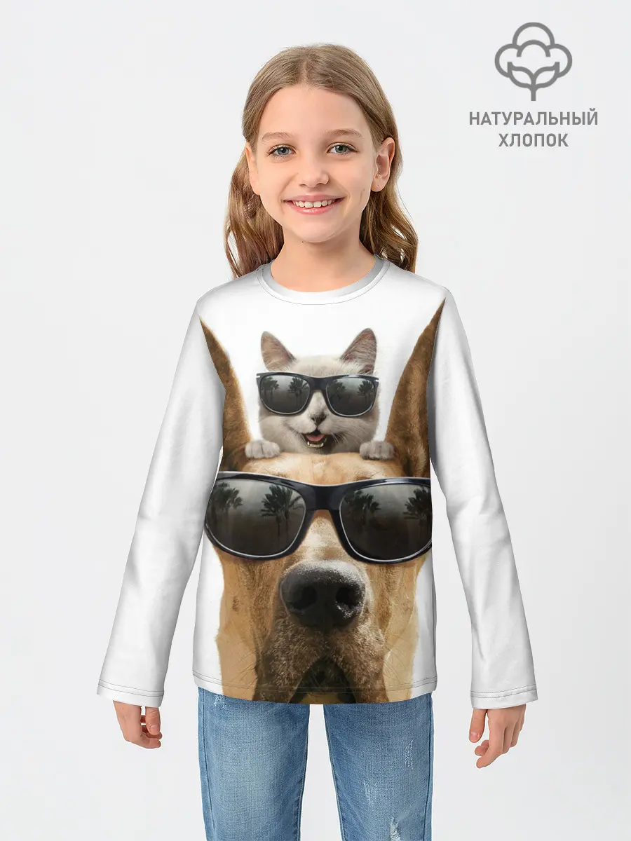 Детский лонгслив / Блатные животные.