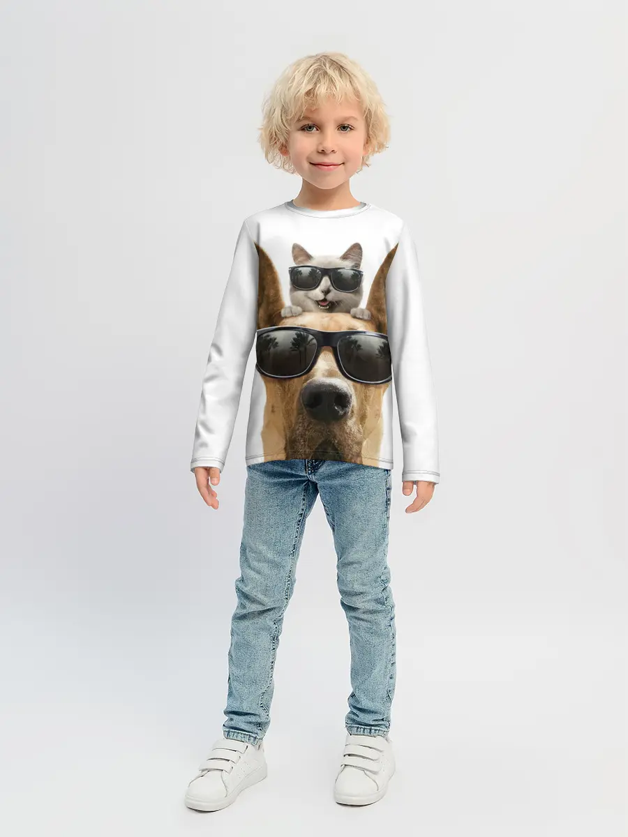 Детский лонгслив / Блатные животные.