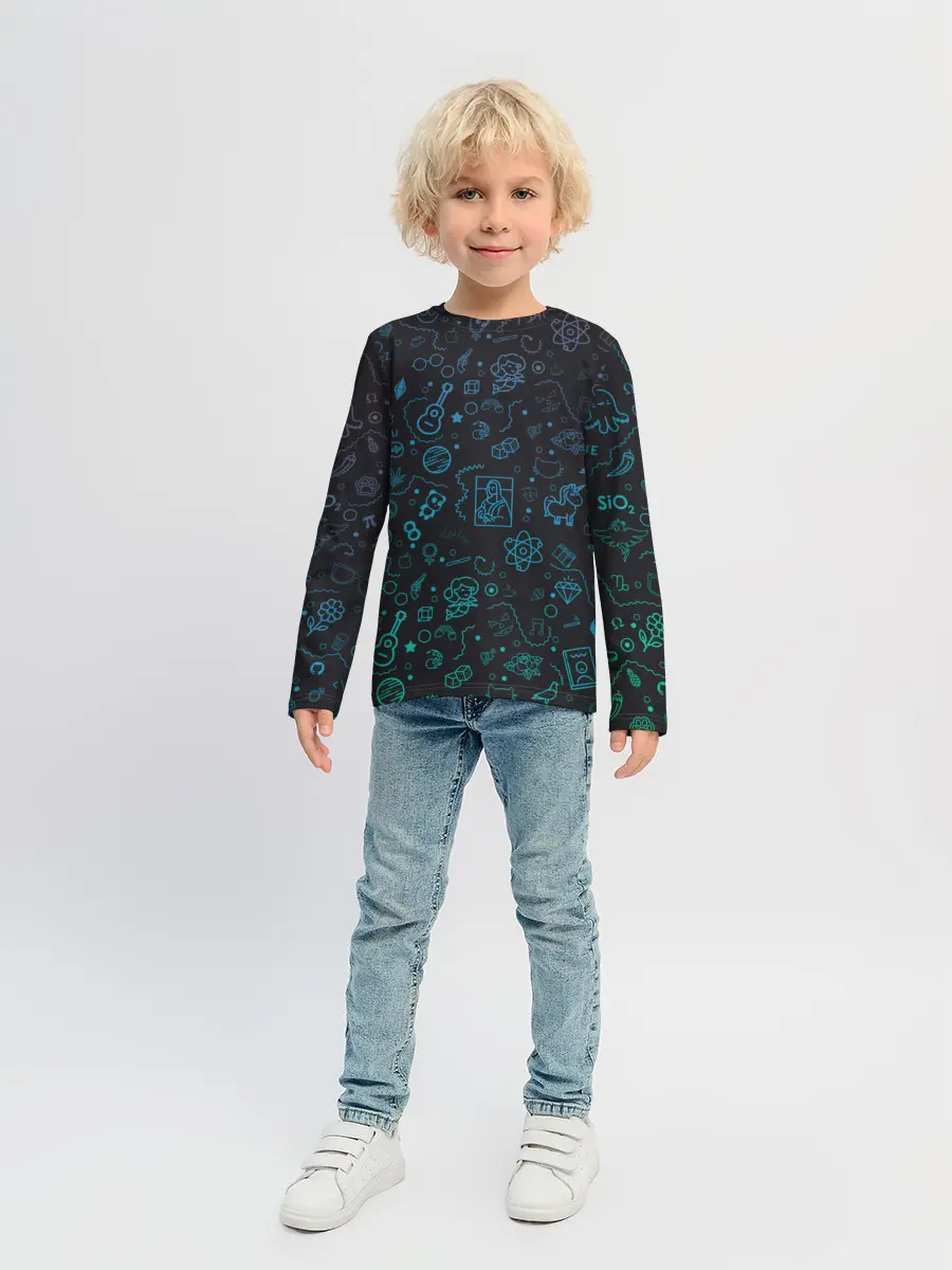 Детский лонгслив / Смайлы.