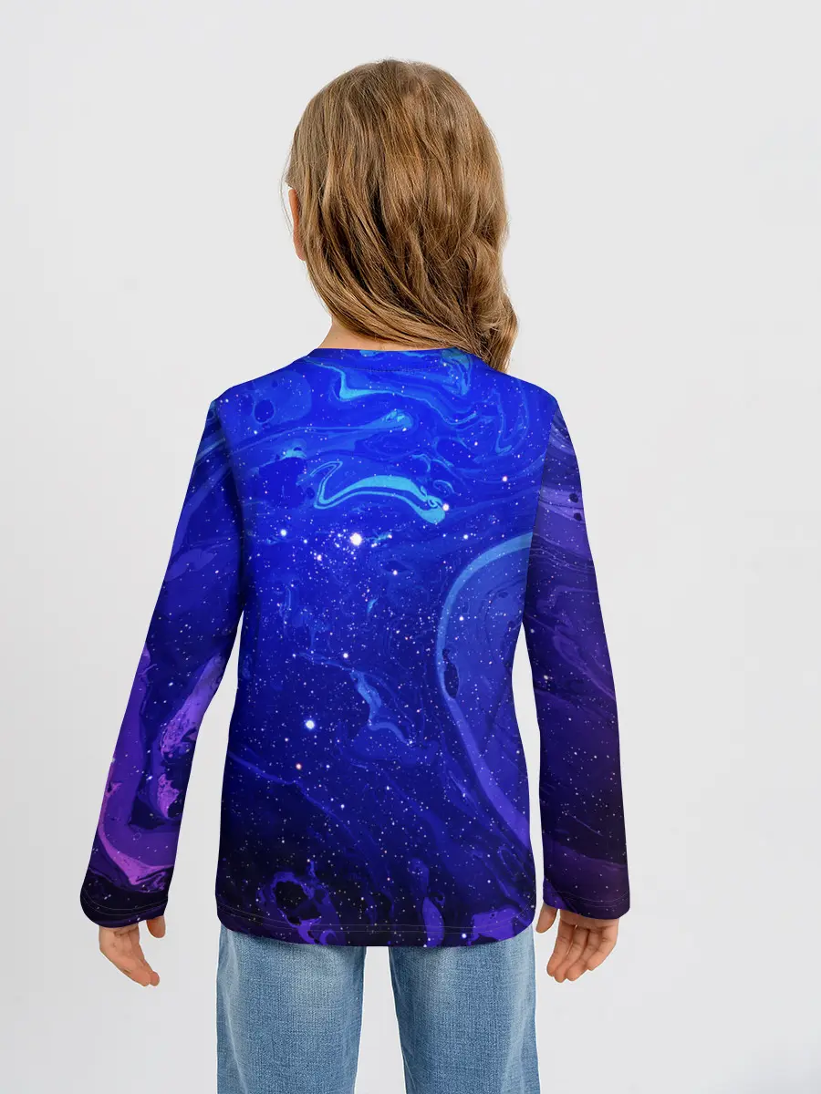 Детский лонгслив / СИНИЙ КОСМОС