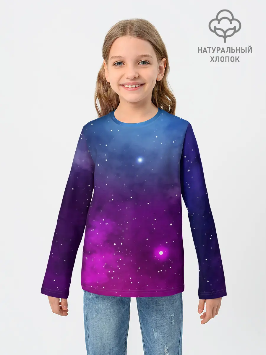 Детский лонгслив / НЕОНОВЫЙ КОСМОС