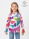 Детский лонгслив / БАБОЧКИ ПАТТЕРН | BUTTERFLY PATTERN