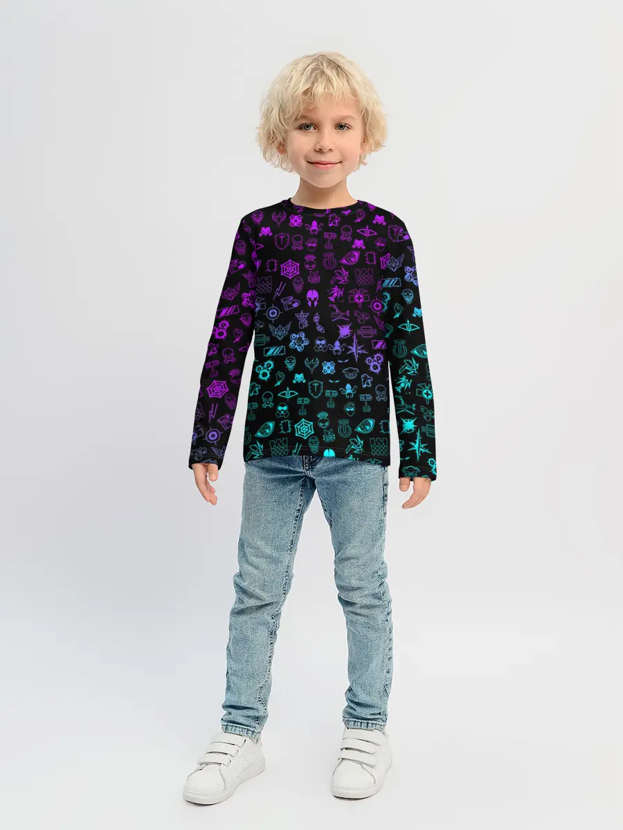 Детский лонгслив / RAINBOW SIX | SIEGE NEON