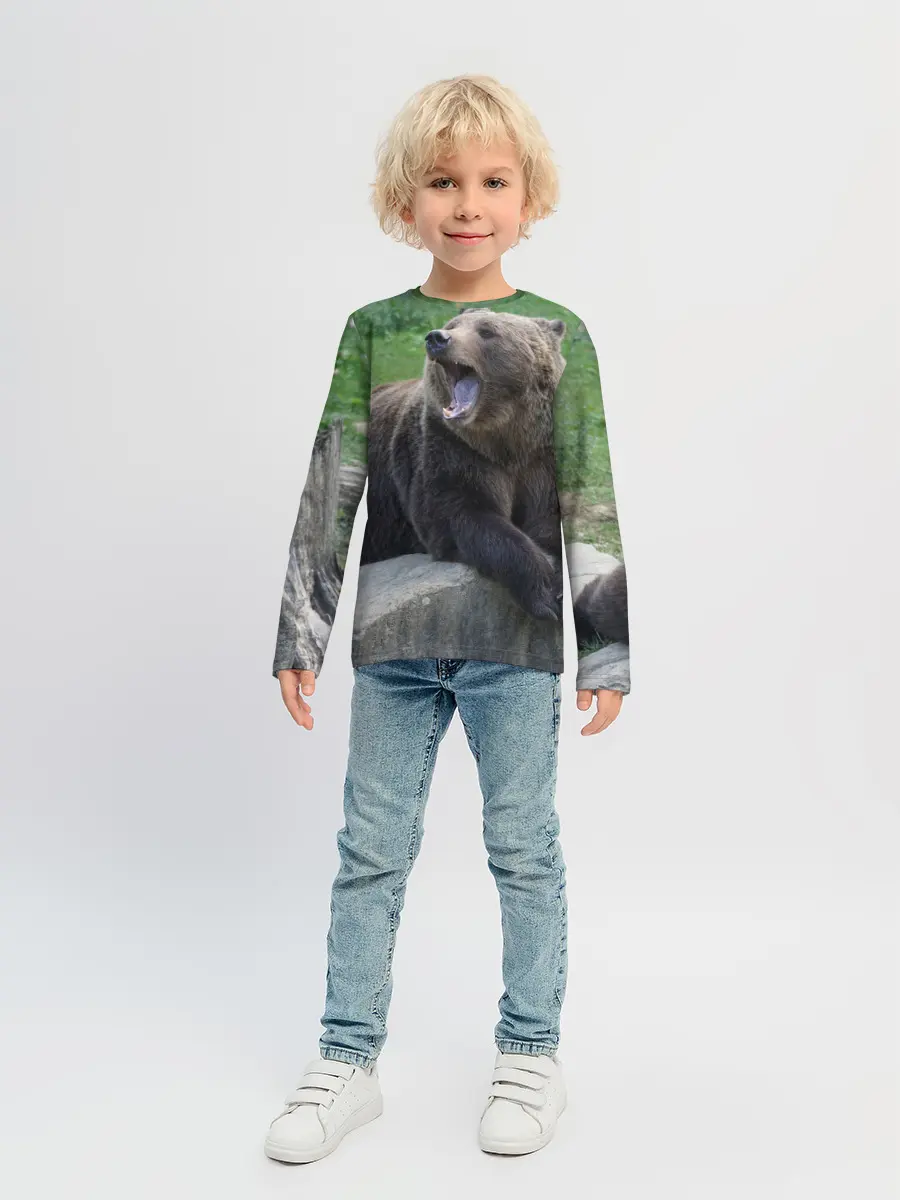 Детский лонгслив / Медведь