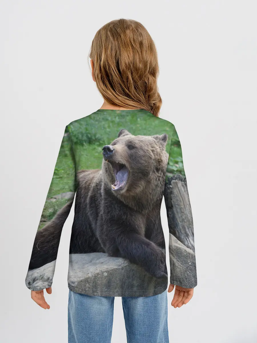 Детский лонгслив / Медведь
