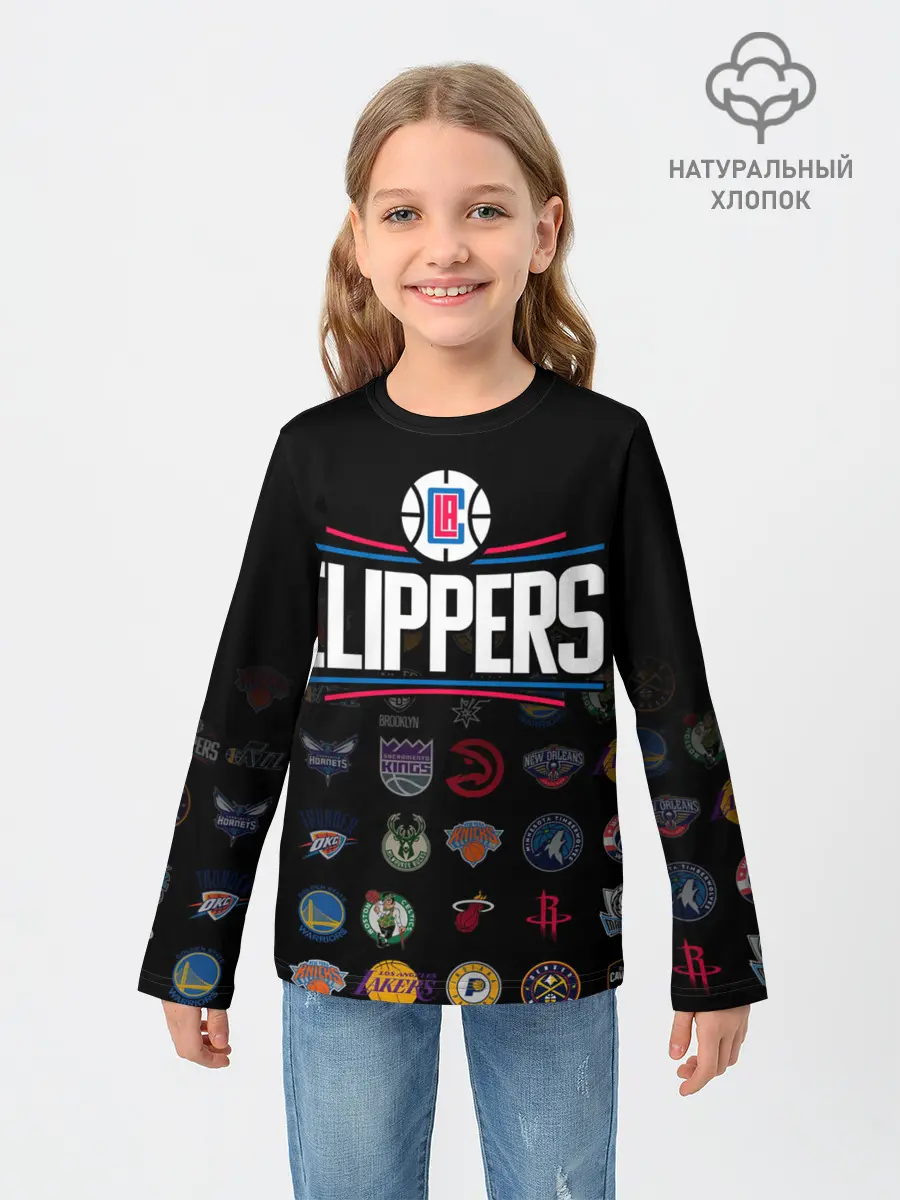 Детский лонгслив / Los Angeles Clippers