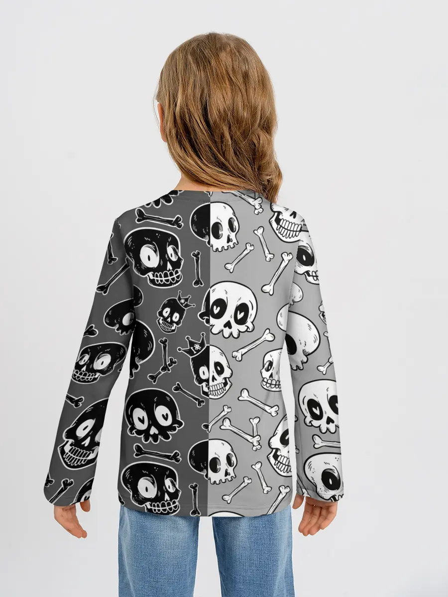 Детский лонгслив / Черепа