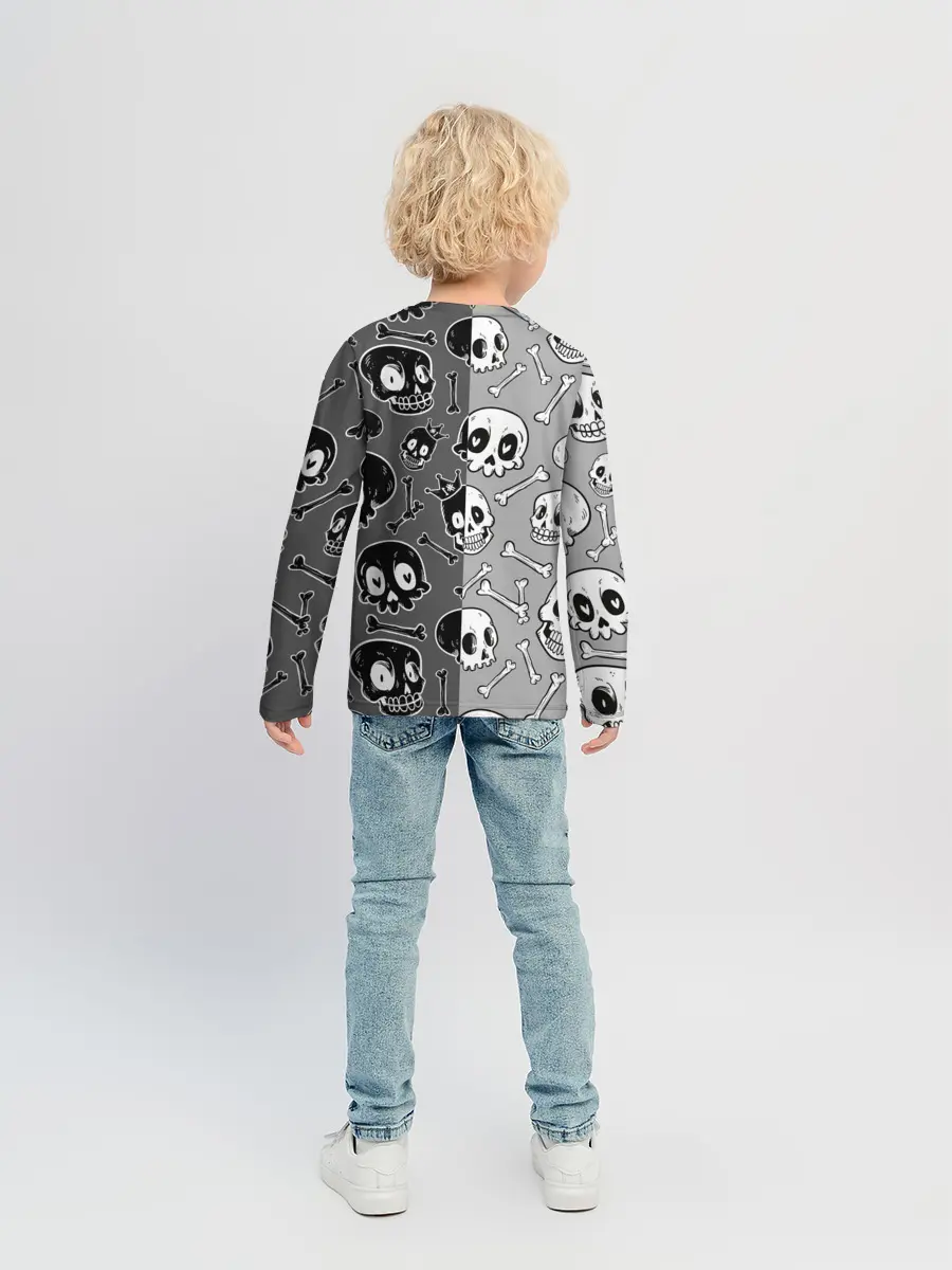 Детский лонгслив / Черепа