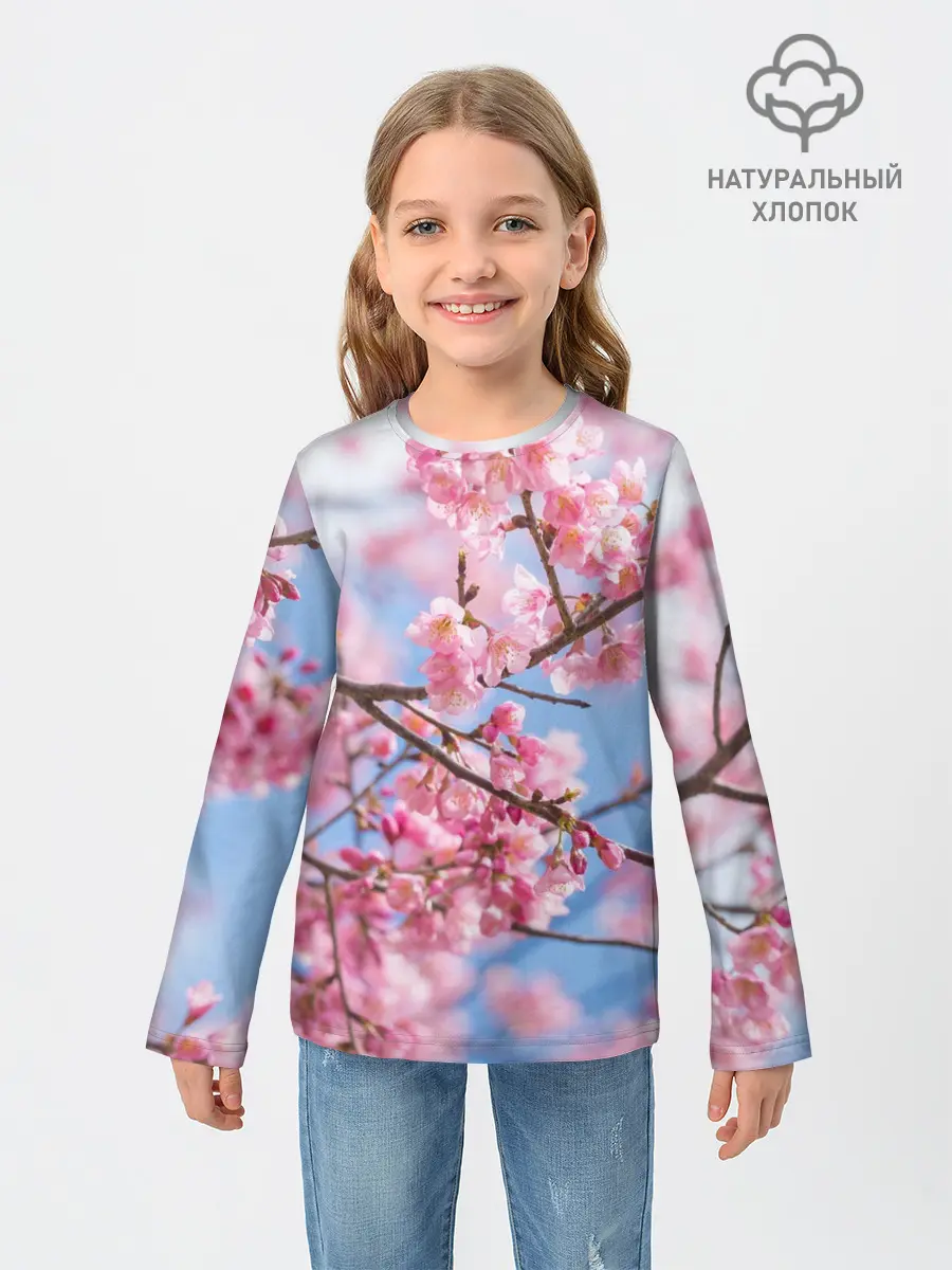 Детский лонгслив / Ветки Сакуры