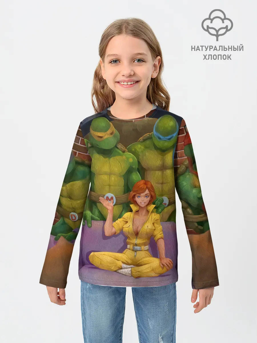 Детский лонгслив / ЧЕРЕПАШКИХАБ