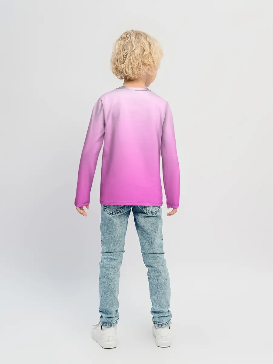 Детский лонгслив / Розовая лапка с подушечками