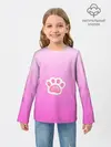 Детский лонгслив / Розовая лапка с подушечками