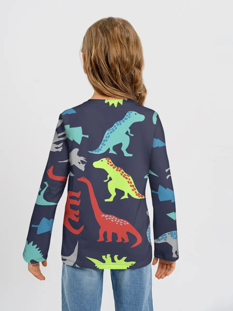 Детский лонгслив / Динозавры
