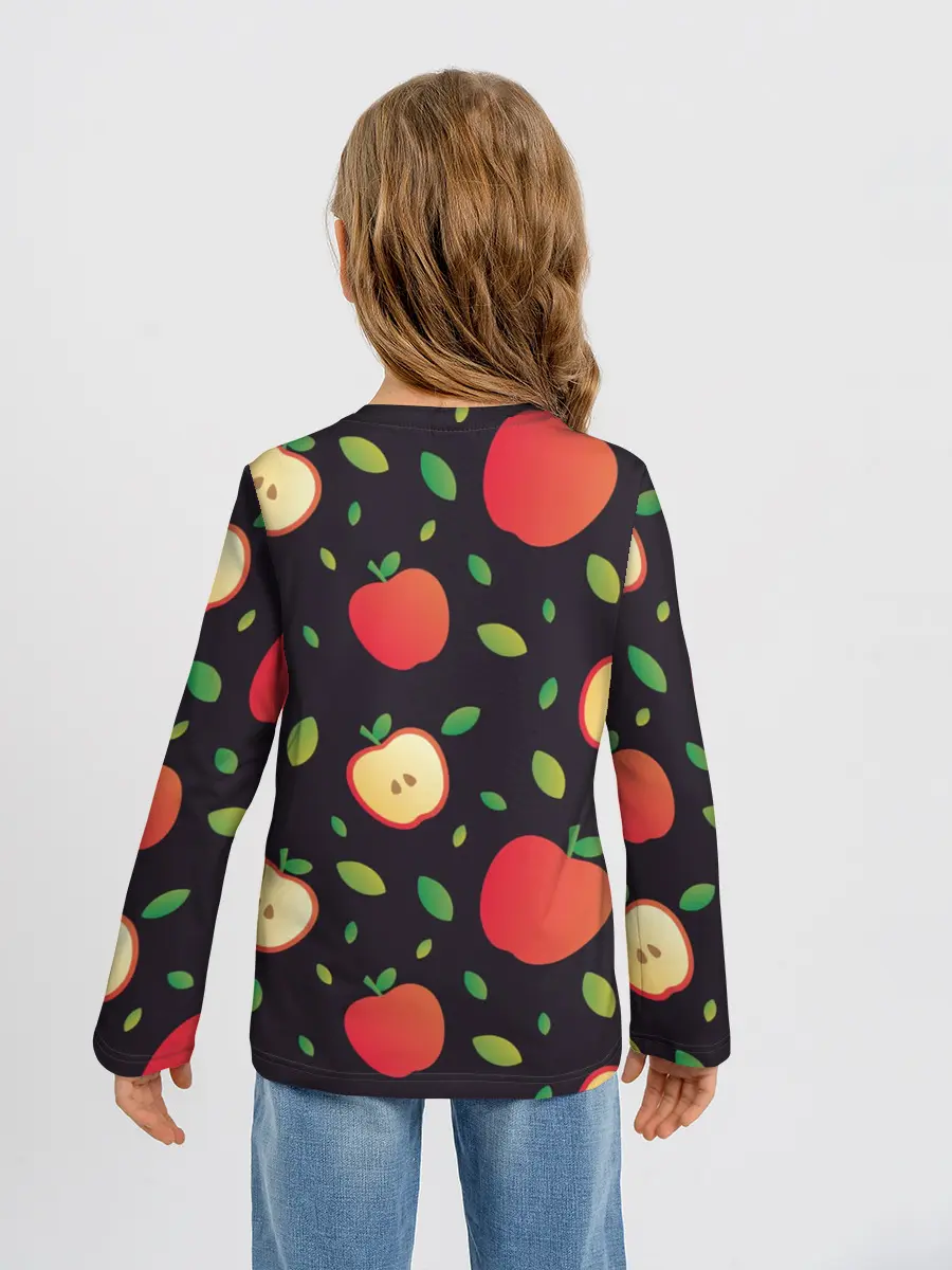 Детский лонгслив / Яблочный узор